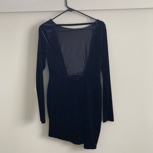 Black velvet dress